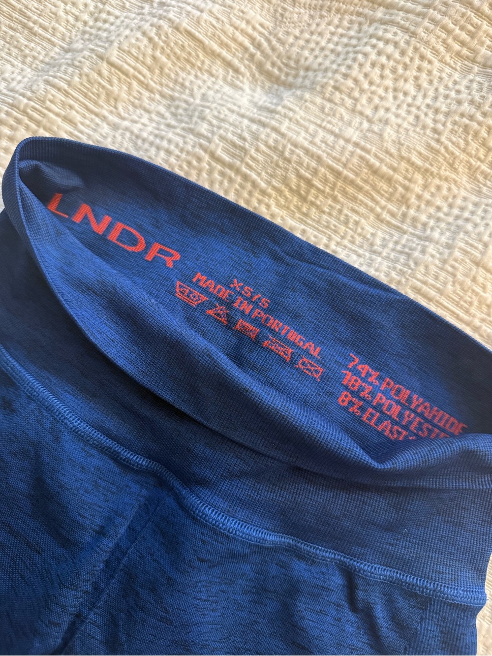 LNDR Blue Seamless Performance Leggings